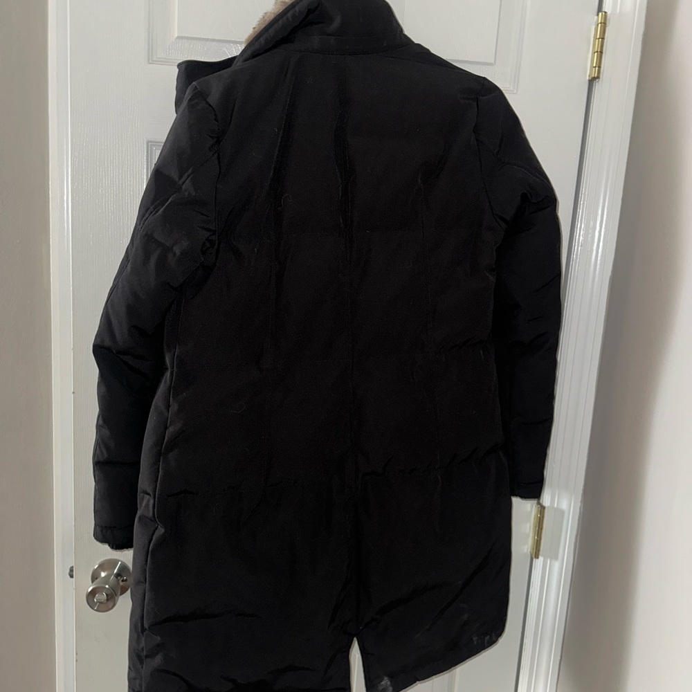 Vince Camuto Black Puffer Coat with Fur Hood - Picture 7 of 8
